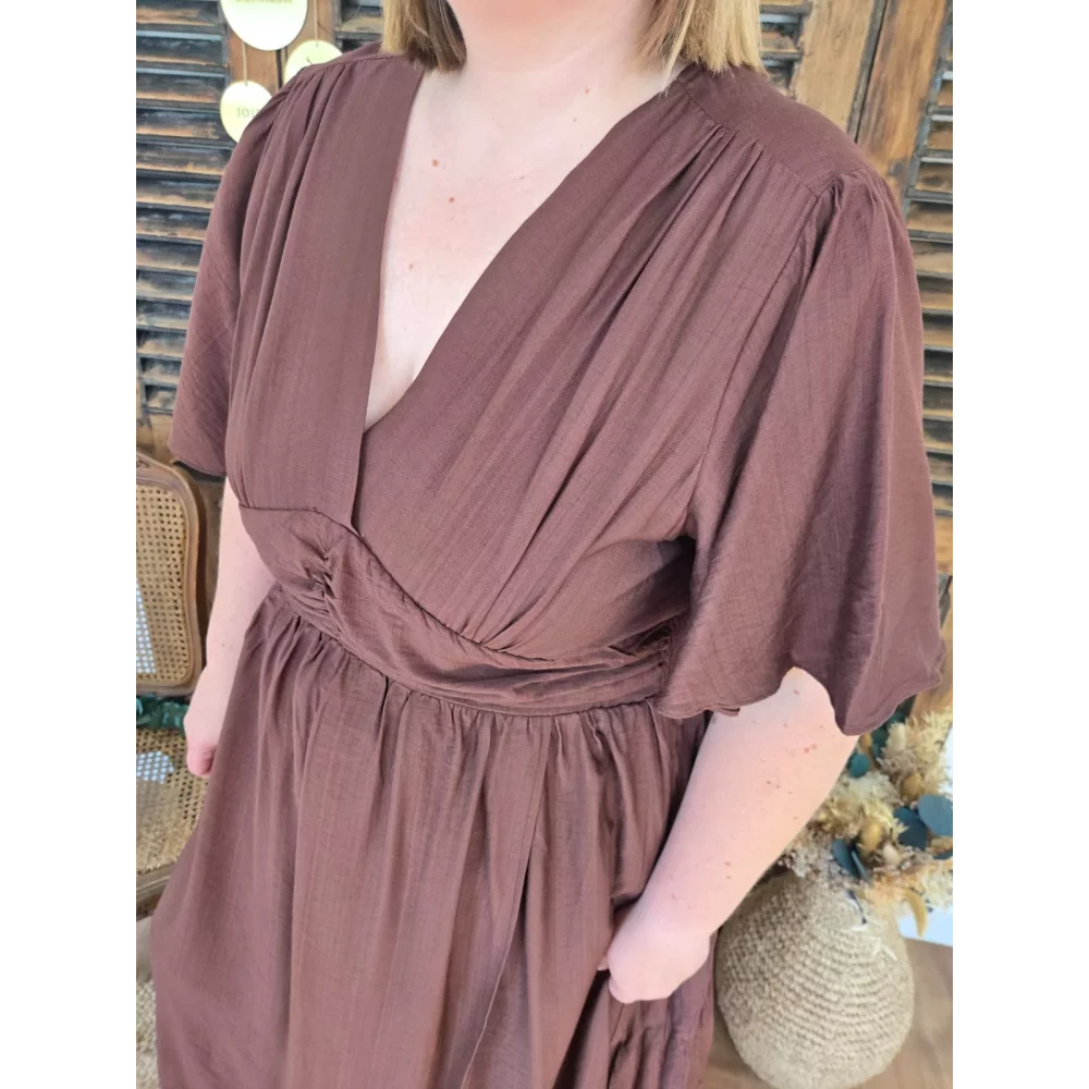 Robe longue Arielle choco