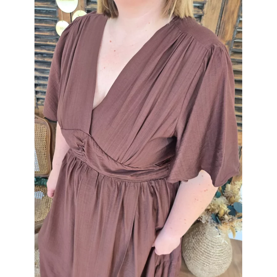 Robe longue Arielle choco