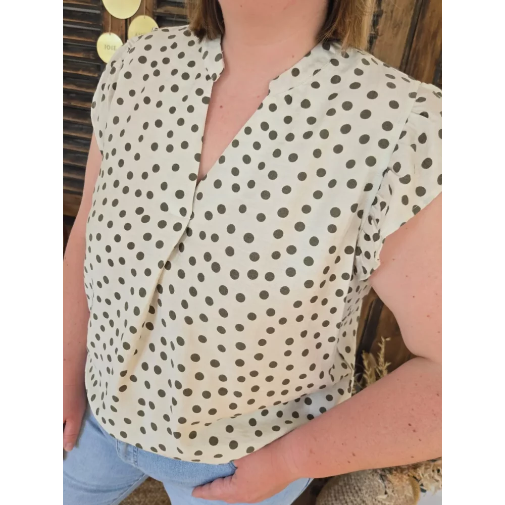 Blouse Gladys pois vert