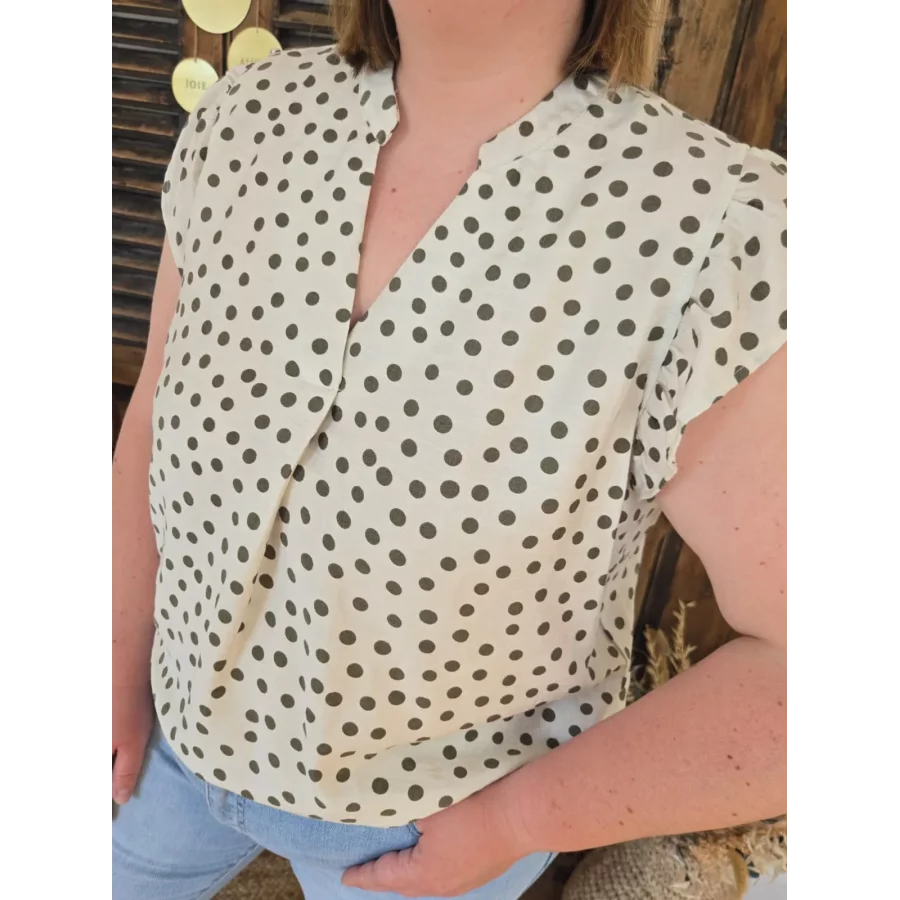 Blouse Gladys pois vert