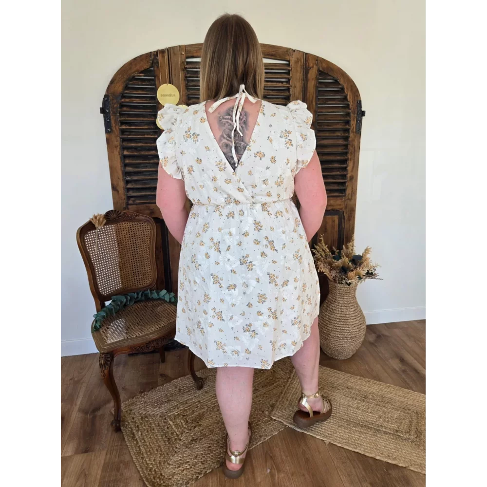 Robe Ilona fleurs jaune