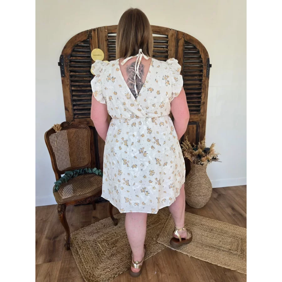 Robe Ilona fleurs jaune