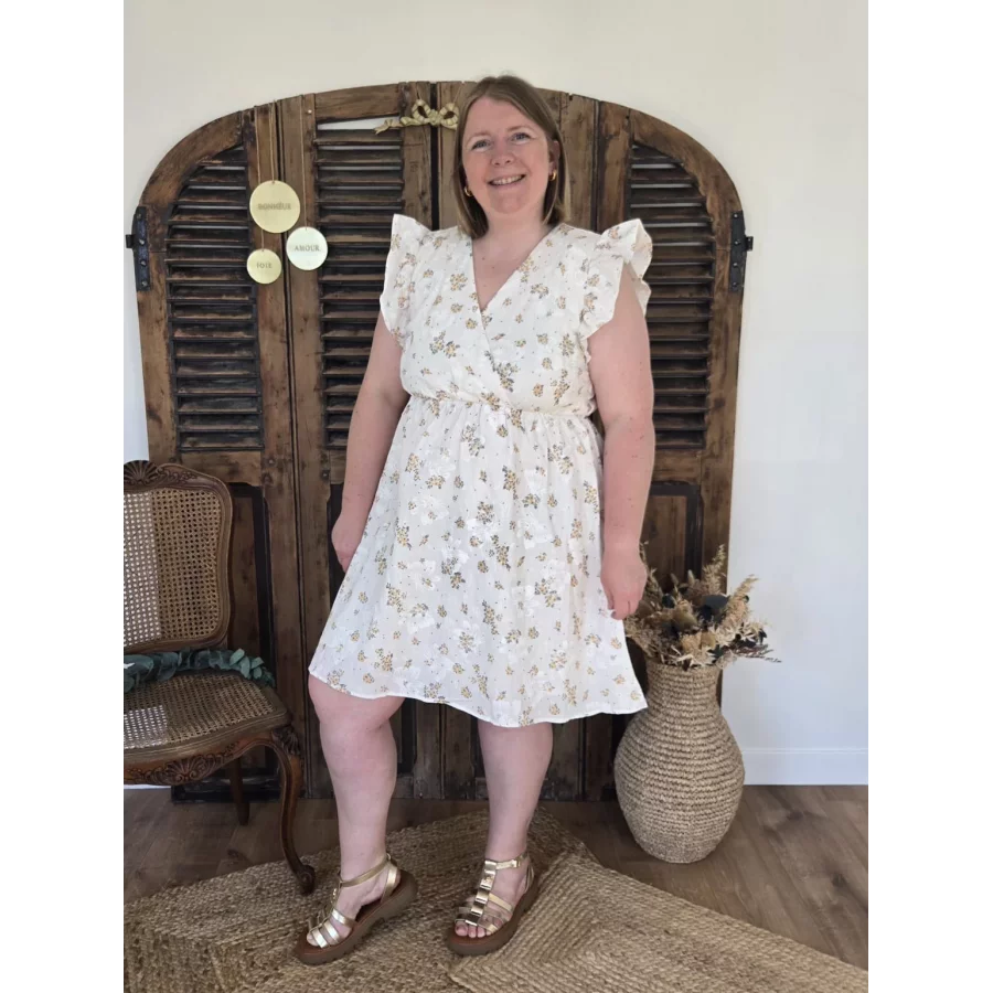 Robe Ilona fleurs jaune