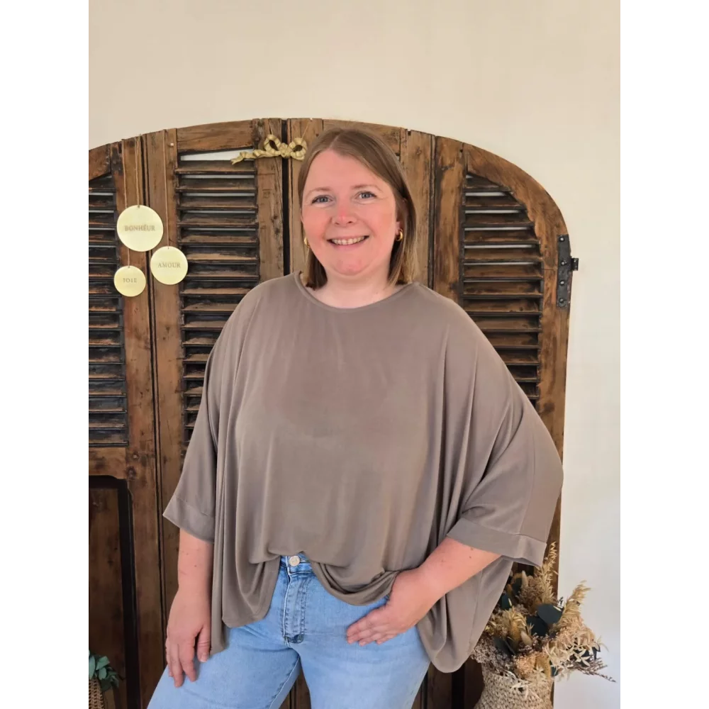 Blouse Nolwenn oversize taupe