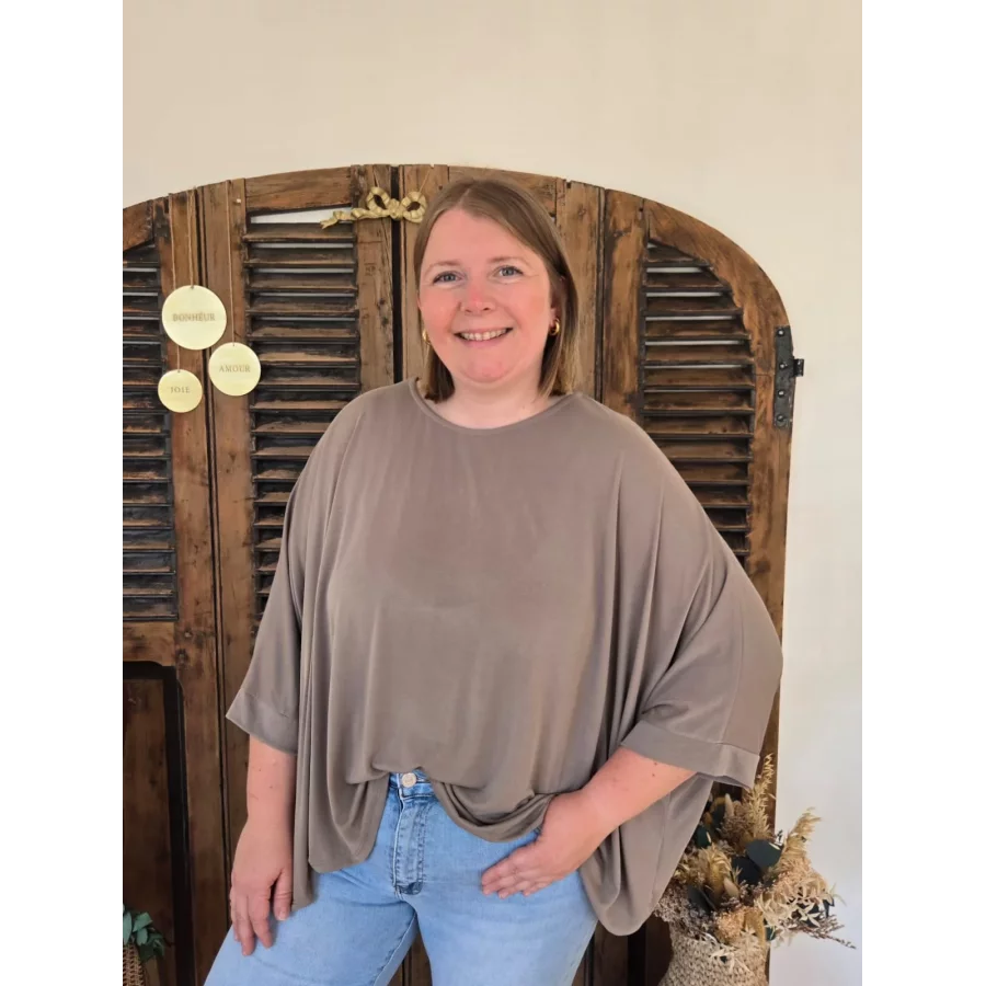 Blouse Nolwenn oversize taupe