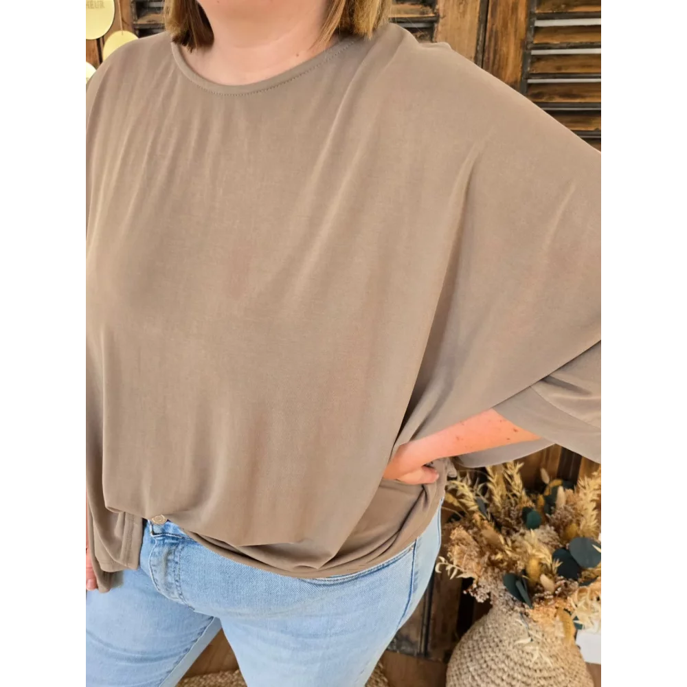 Blouse Nolwenn oversize taupe