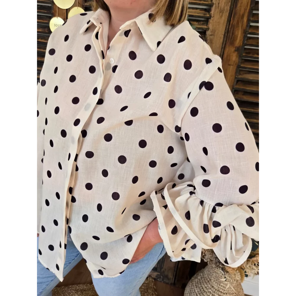 Chemise Aurore pois noir