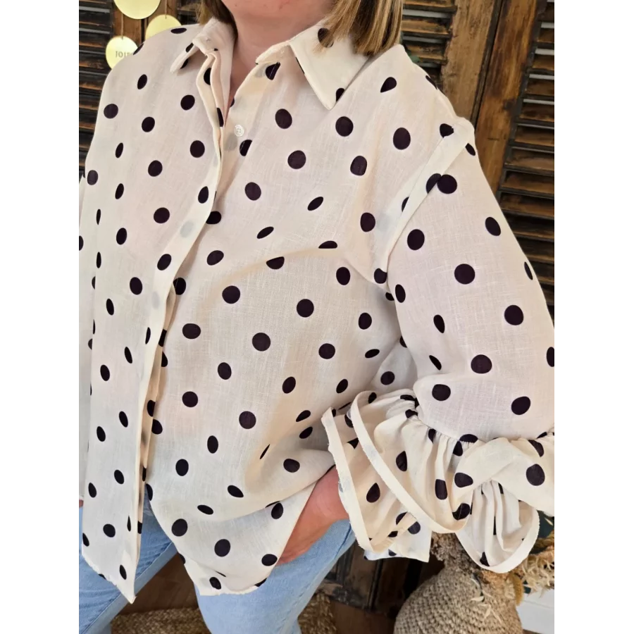 Chemise Aurore pois noir