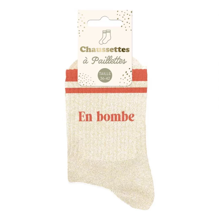 Chaussettes à paillettes sport En Bombe