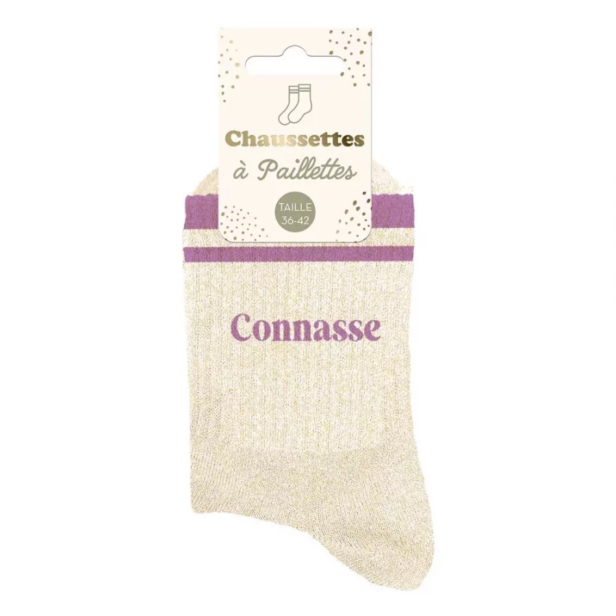 Chaussettes à paillettes sport Connasse