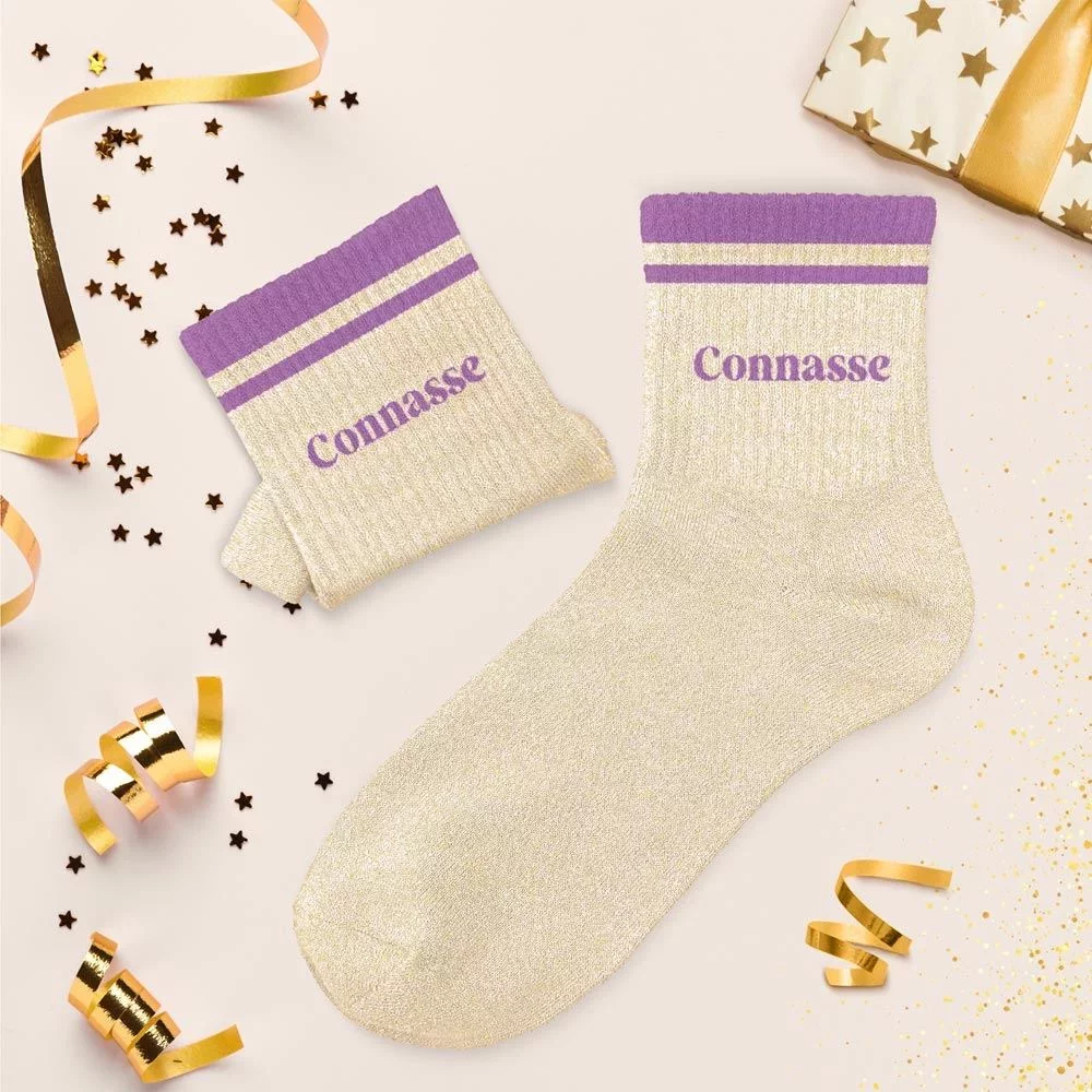 Chaussettes à paillettes sport Connasse