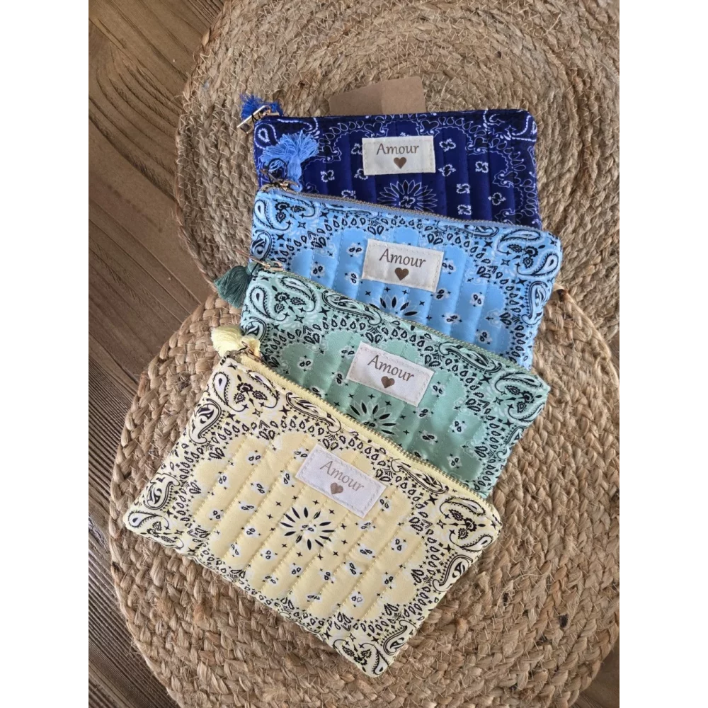 Pochette Trousse bandana patch Amour