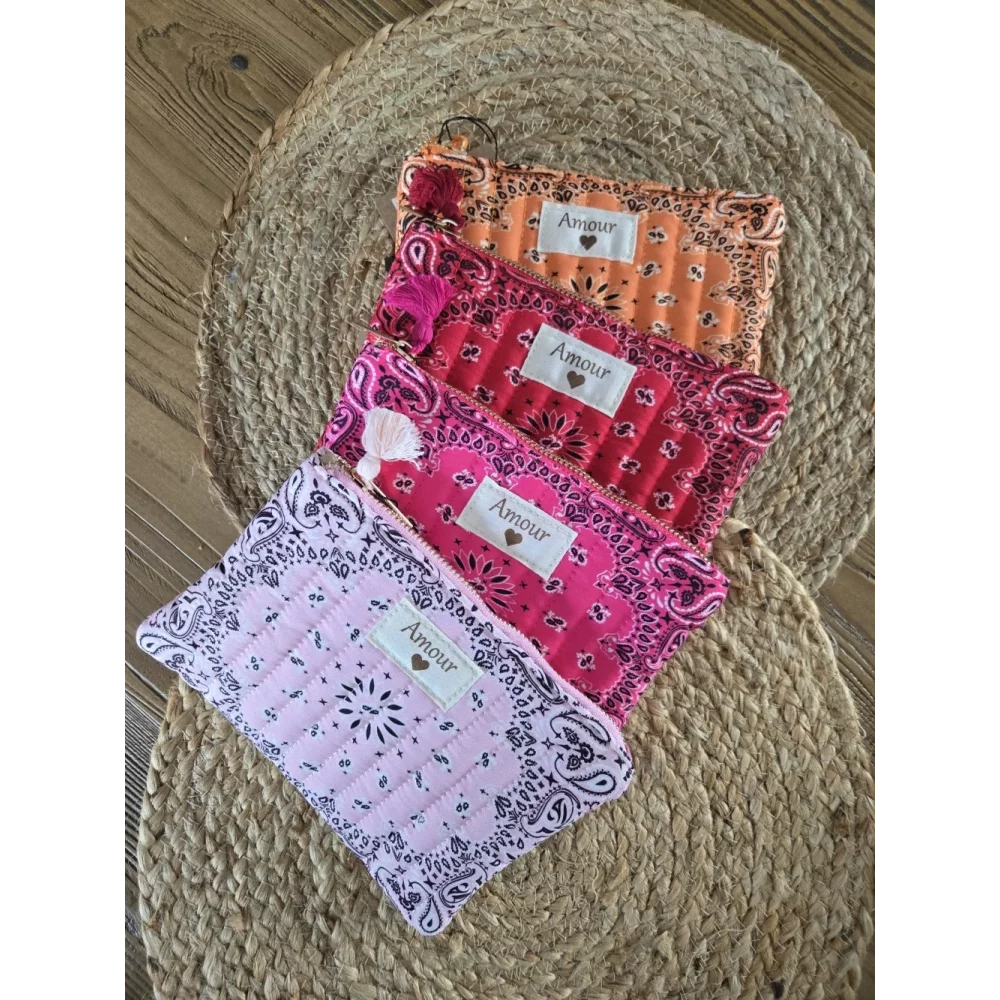 Pochette Trousse bandana patch Amour