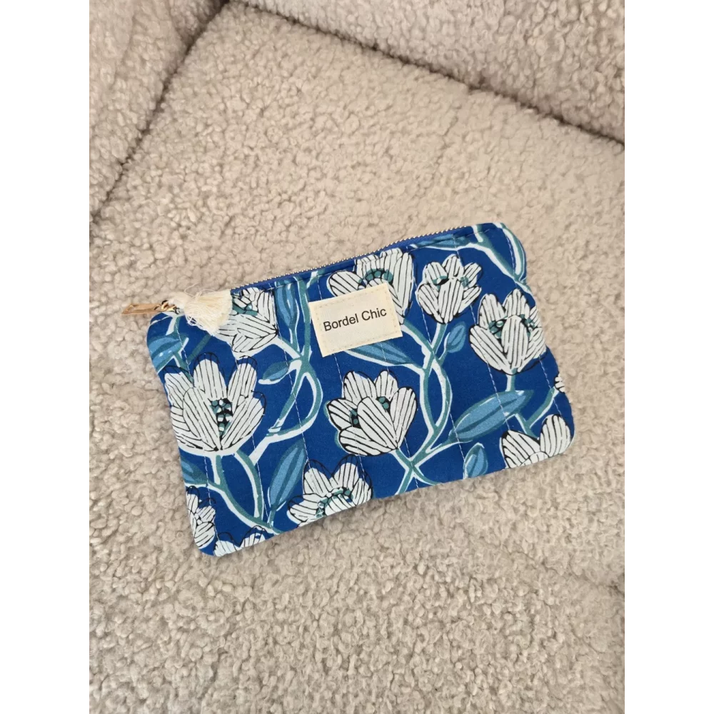 Pochette Trousse en tissu bleu Bordel Chic
