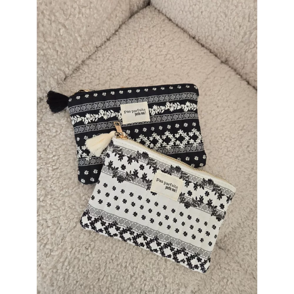 Pochette Trousse en tissu Pas Parfaite Juste Moi
