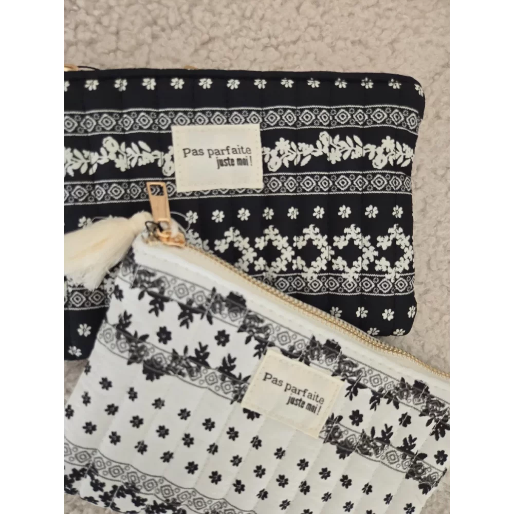 Pochette Trousse en tissu Pas Parfaite Juste Moi