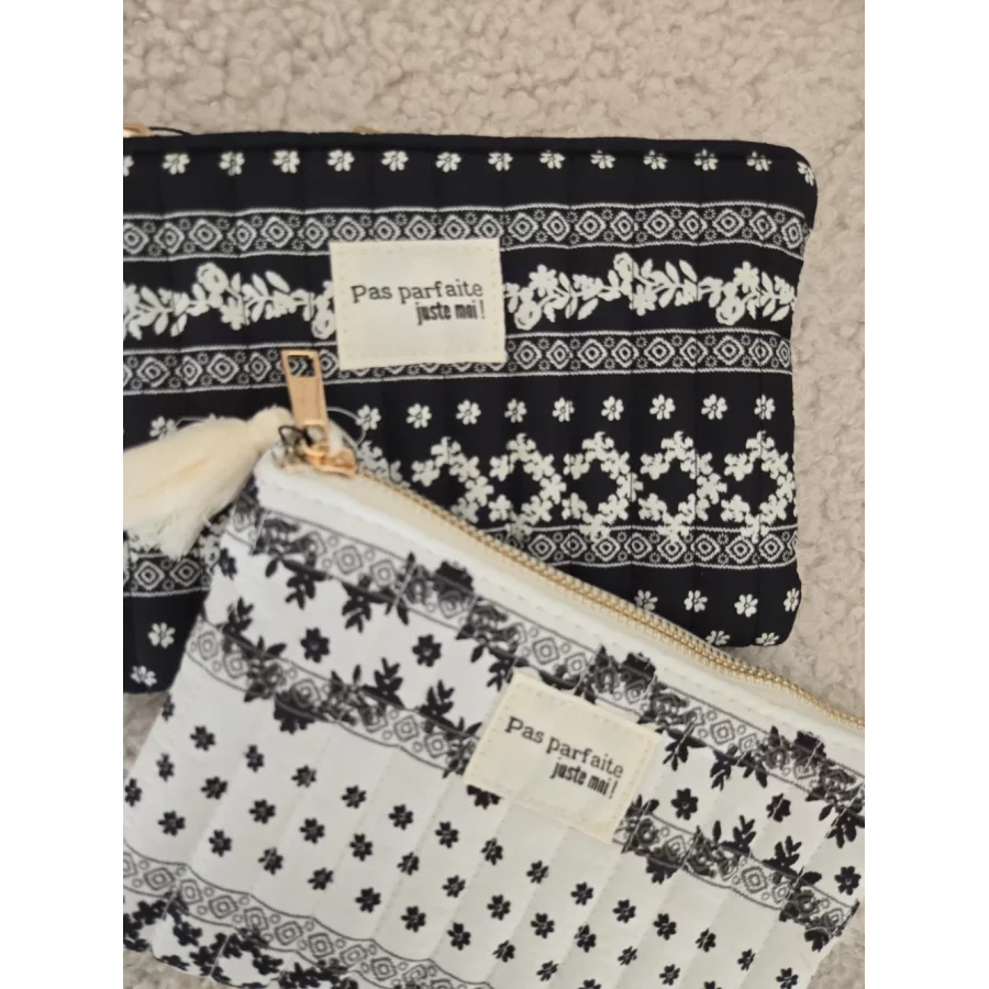 Pochette Trousse en tissu Pas Parfaite Juste Moi