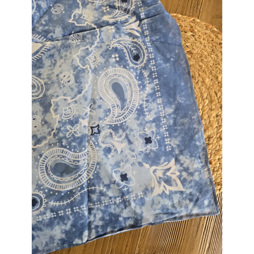 Foulard carré bandana Tie&Dye bleu