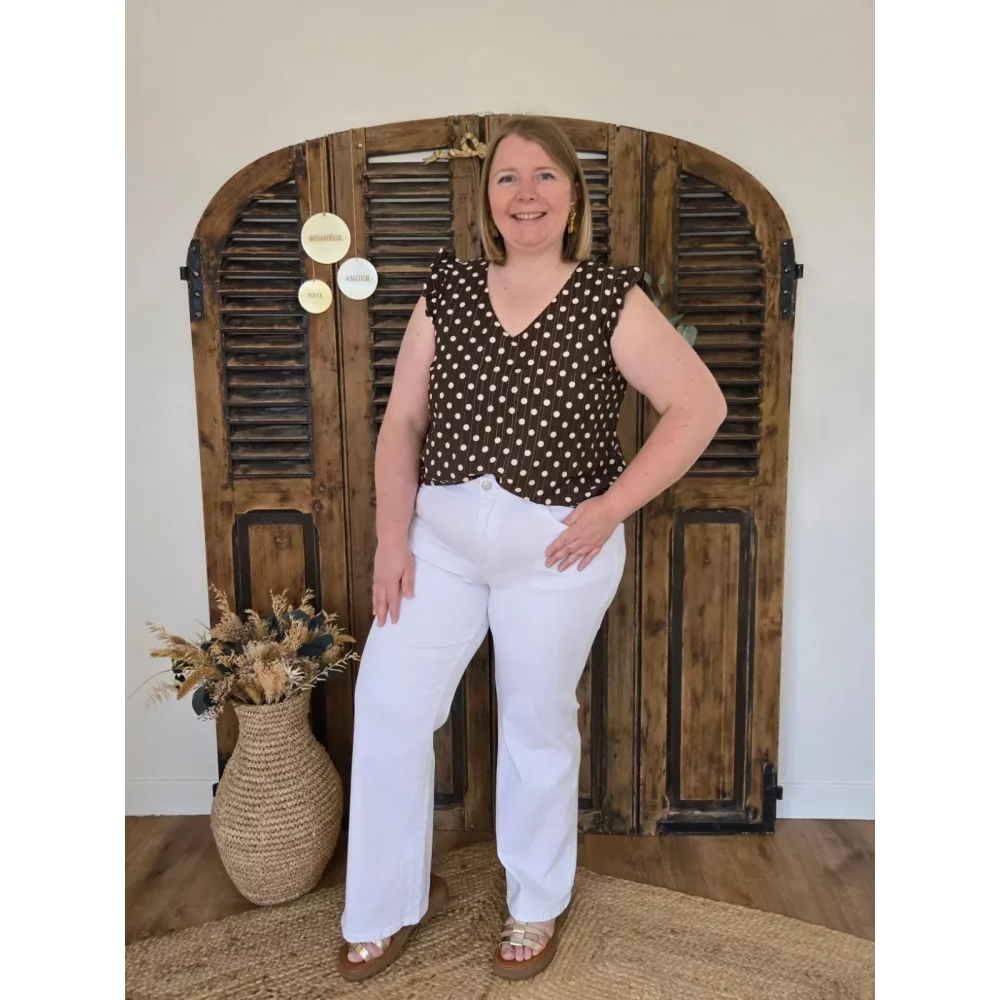 Jean flare Ange blanc