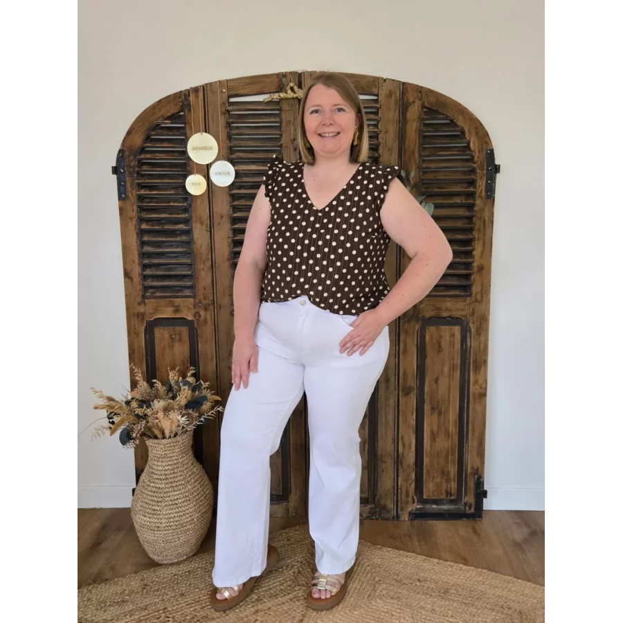 Jean flare Ange blanc