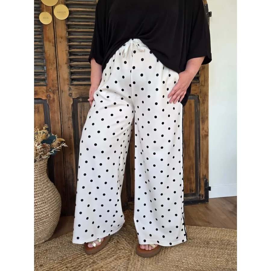 Jog Pant Roger blanc pois noir