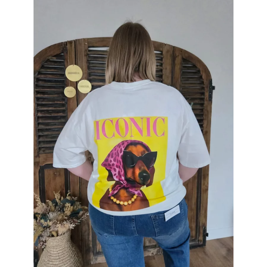T-shirt blanc Vogue Teckel