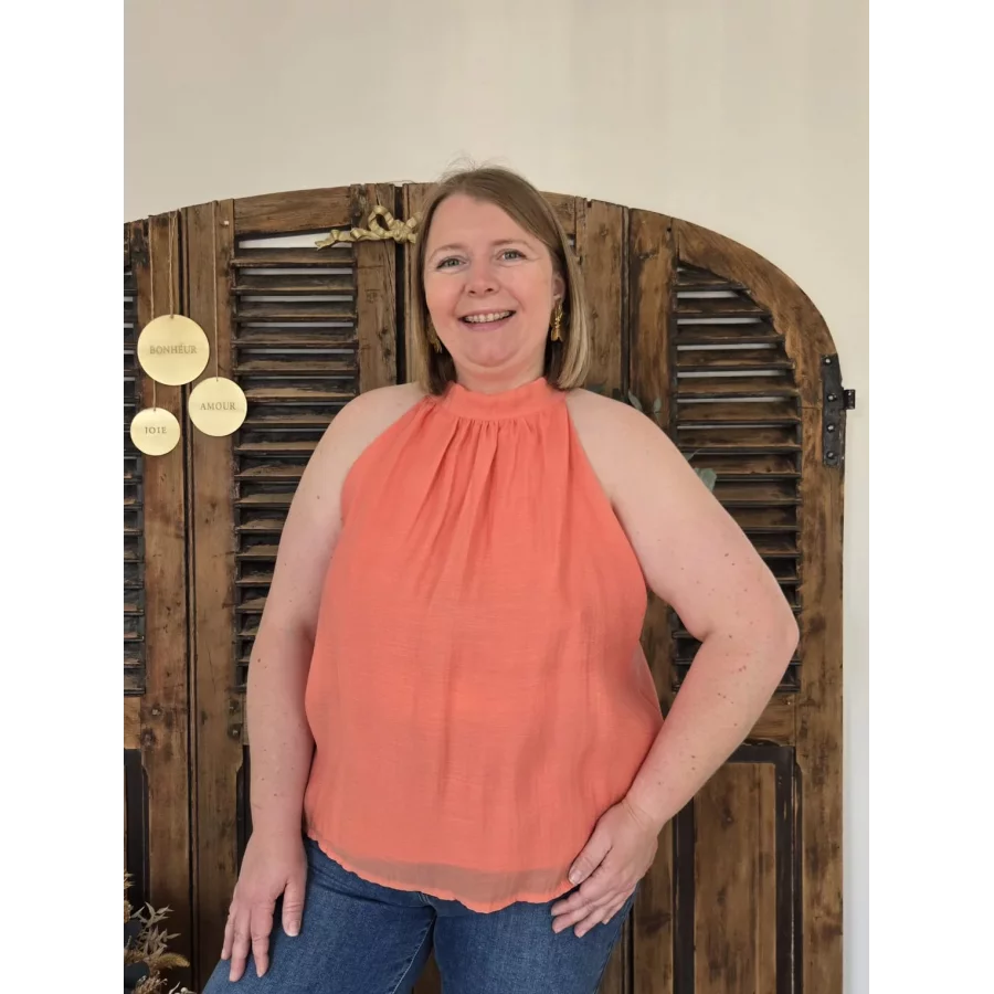 Blouse Zoé corail