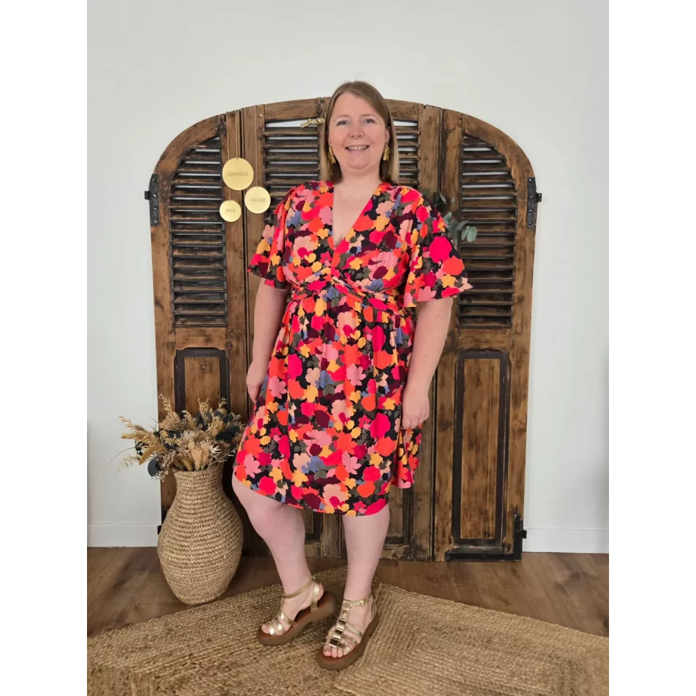 Robe Gaetane fleurs colorées