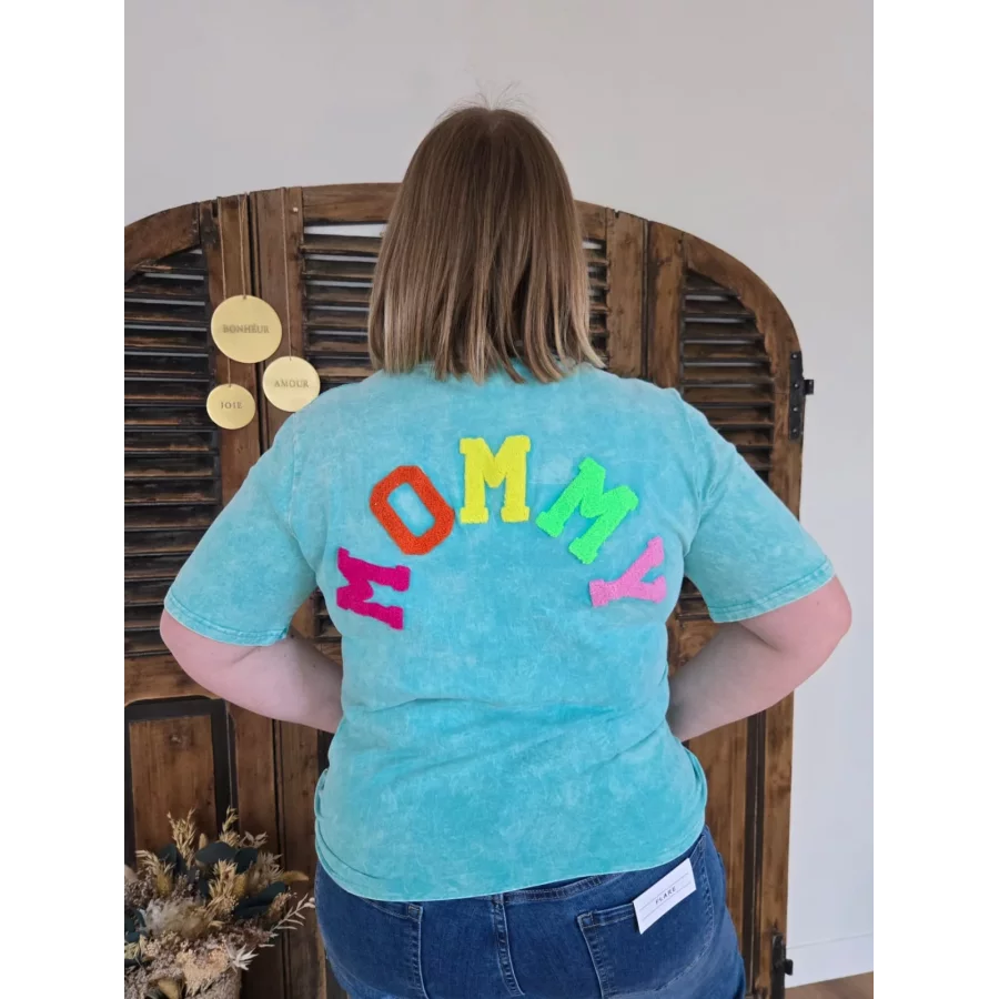 T-shirt Mommy turquoise used
