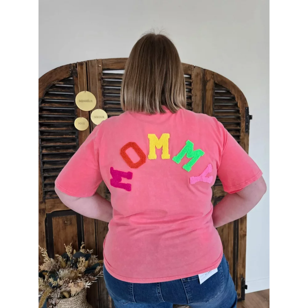 T-shirt Mommy corail