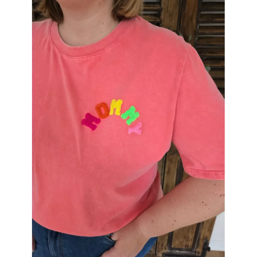 T-shirt Mommy corail