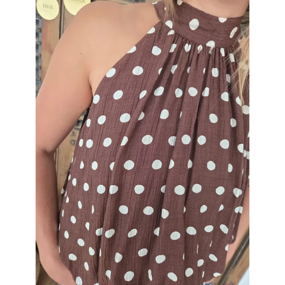 Blouse Maia choco pois ecru