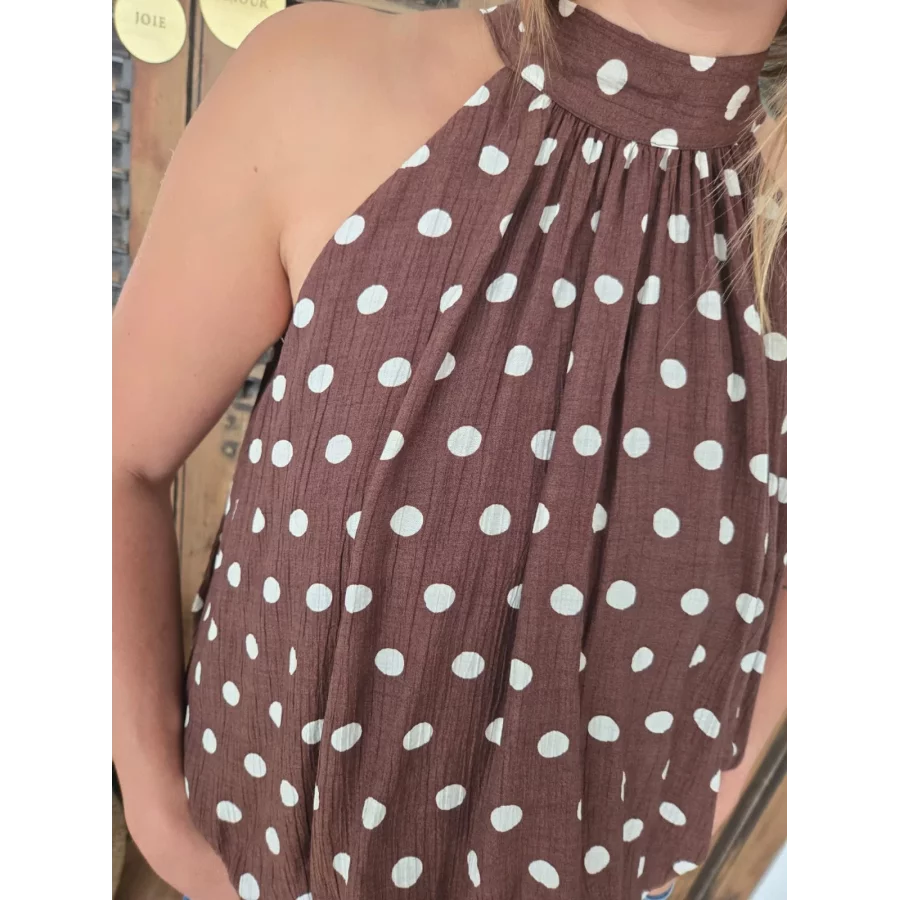 Blouse Maia choco pois ecru