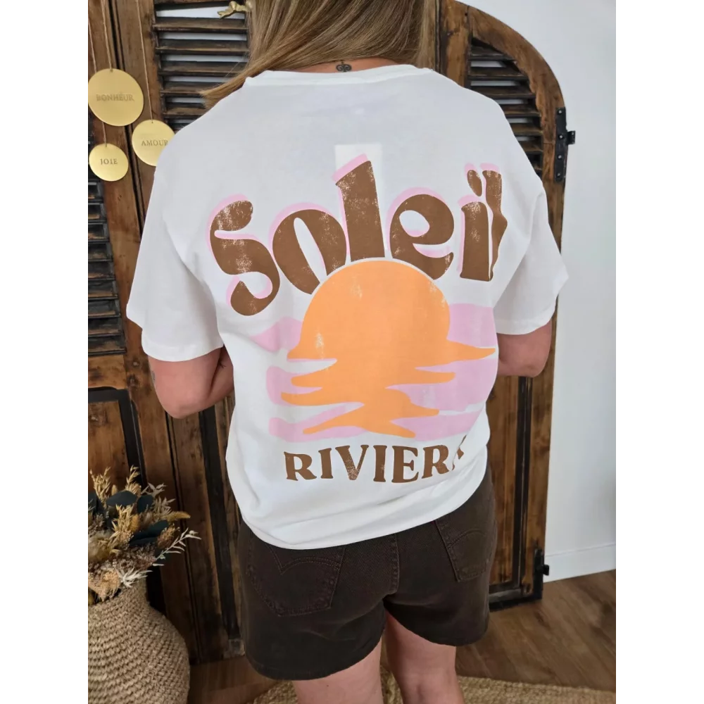 T-shirt Soleil Riviera blanc