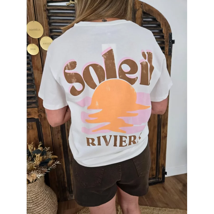 T-shirt Soleil Riviera blanc