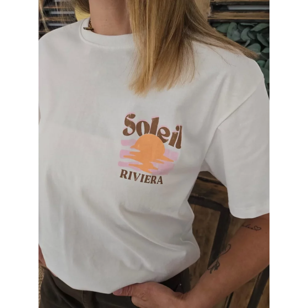 T-shirt Soleil Riviera blanc