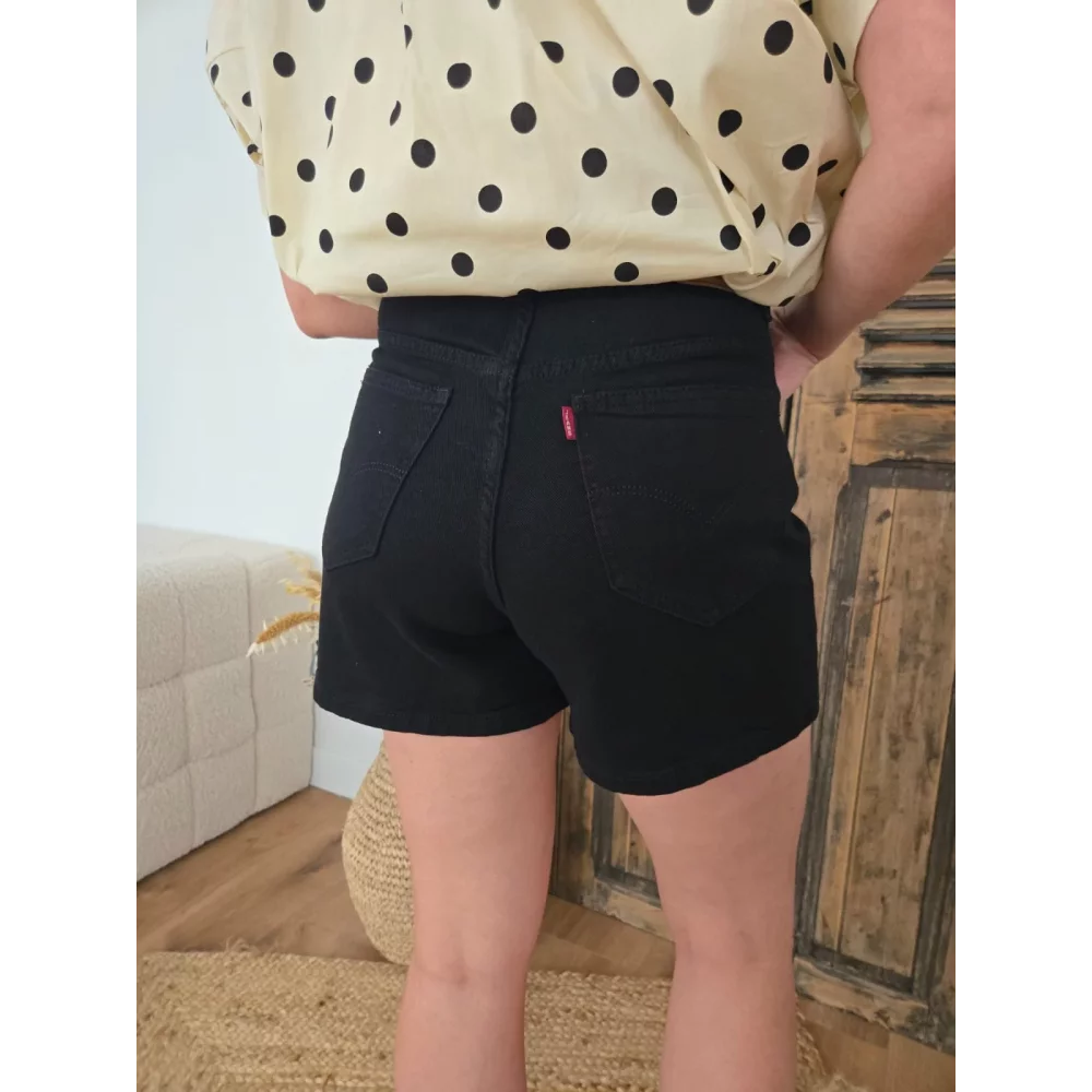 Short Raphael en jean noir