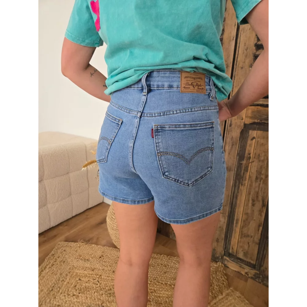 Short Raphael bleu jean