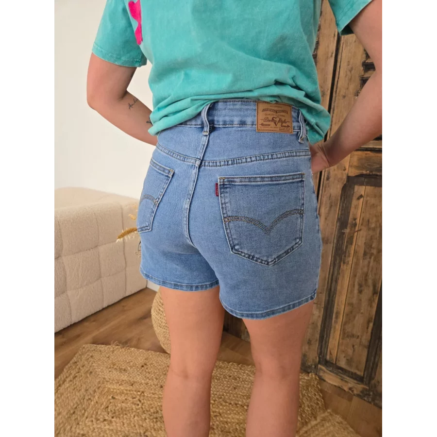 Short Raphael bleu jean
