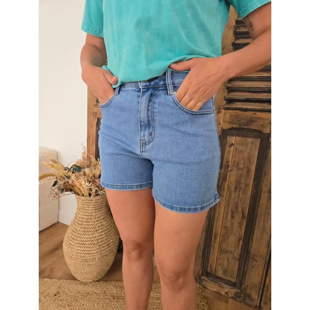 Short Raphael bleu jean