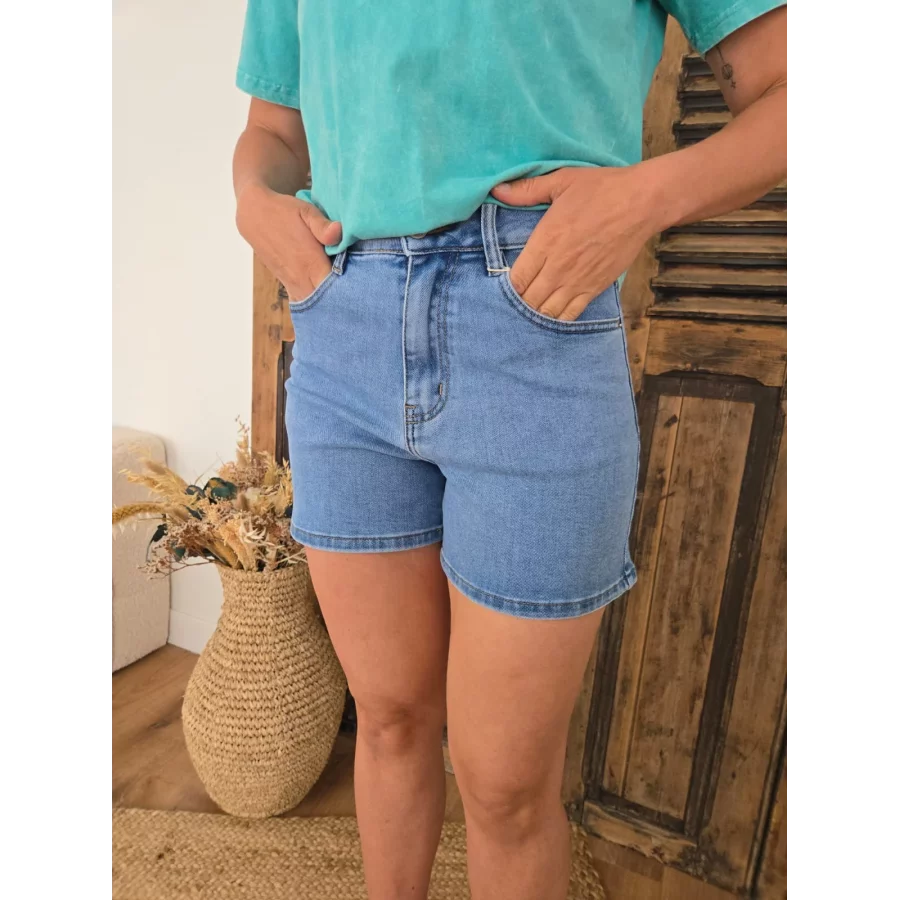 Short Raphael bleu jean