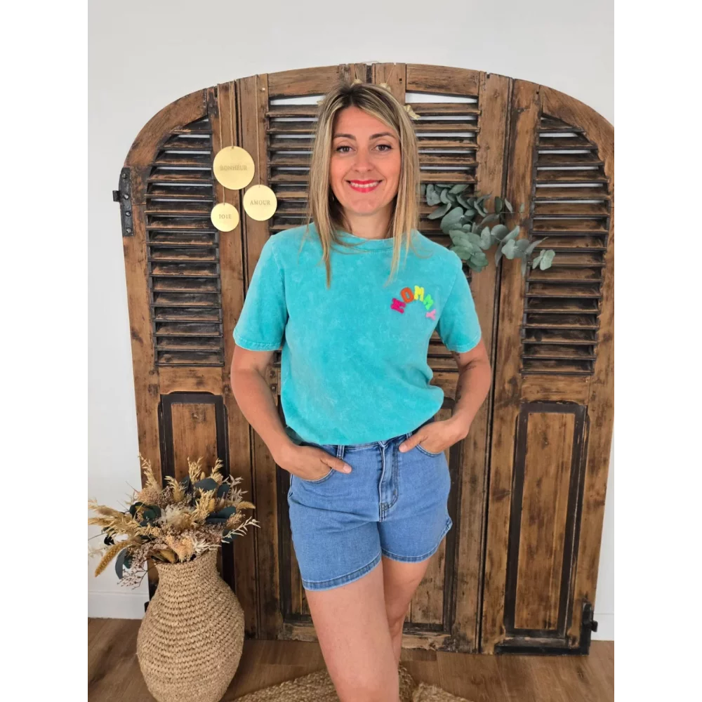Short Raphael bleu jean