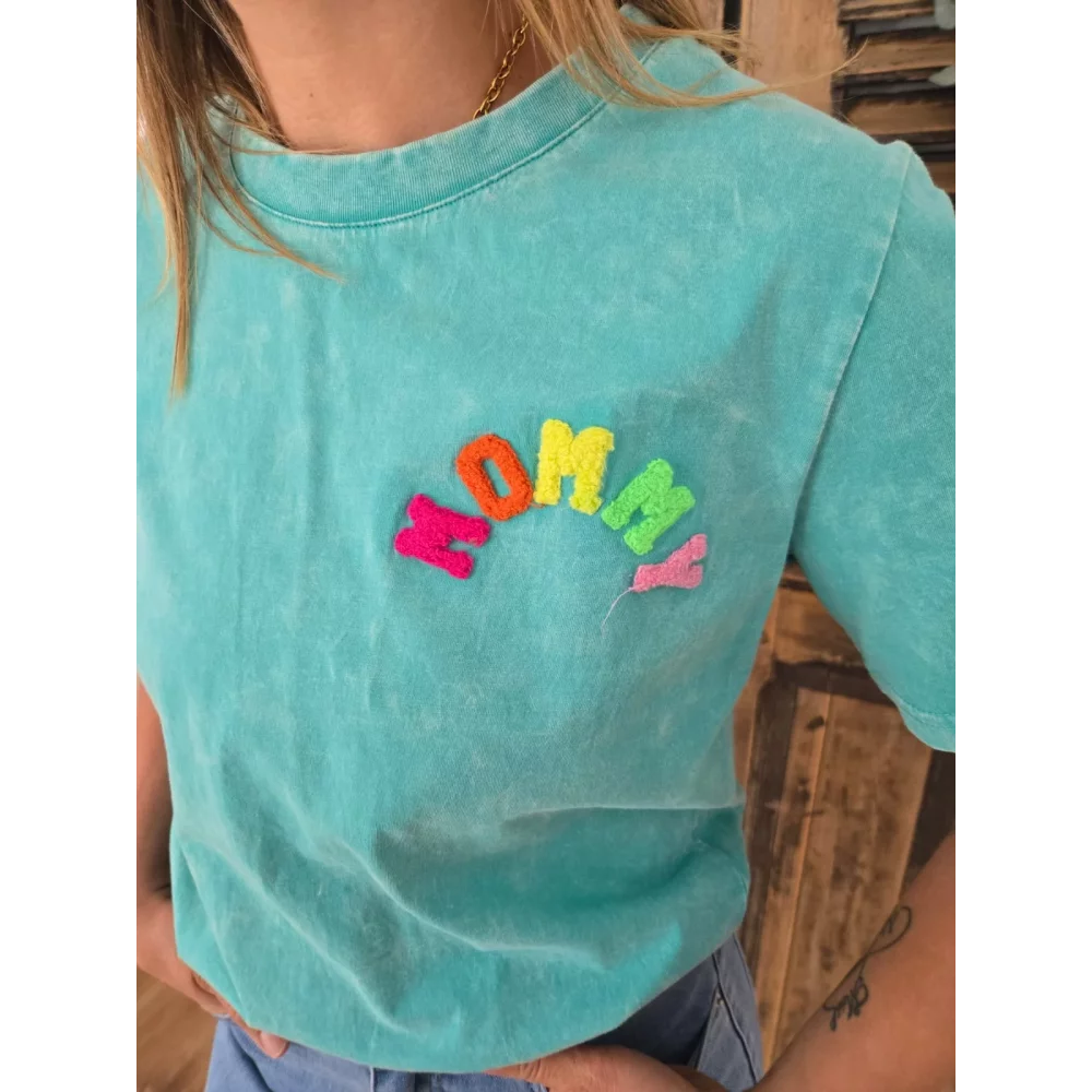 T-shirt Mommy turquoise used