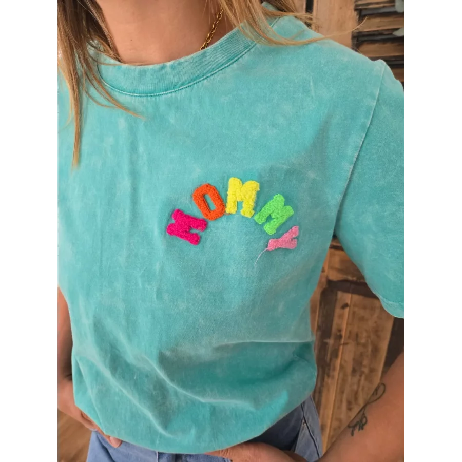 T-shirt Mommy turquoise used