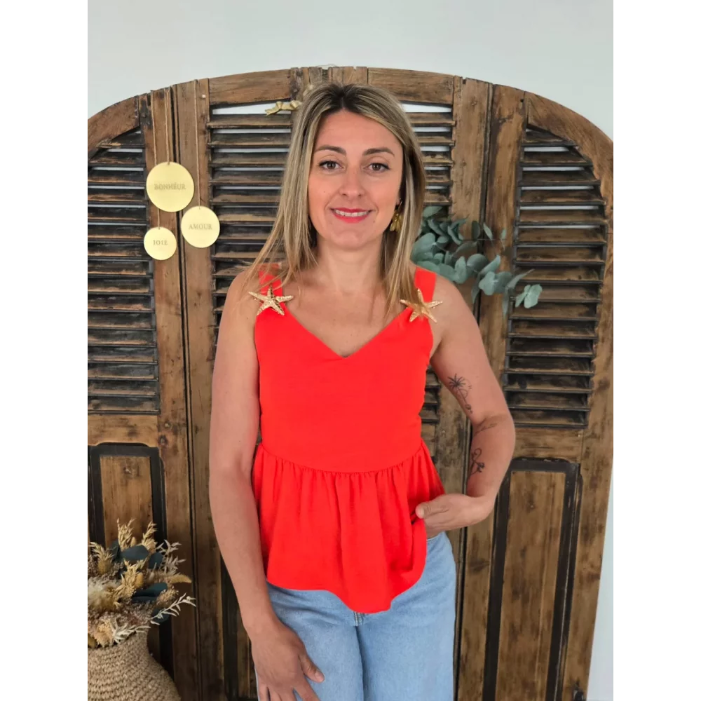 Top Baptiste orange etoile de mer