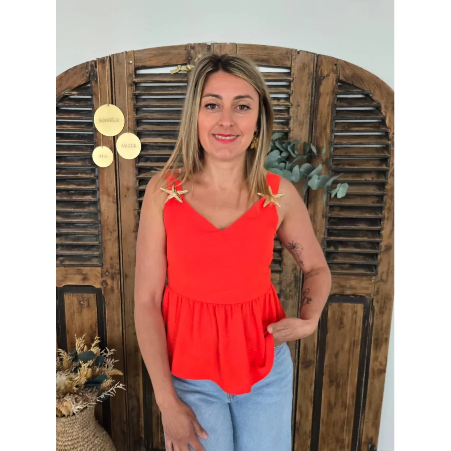 Top Baptiste orange etoile de mer