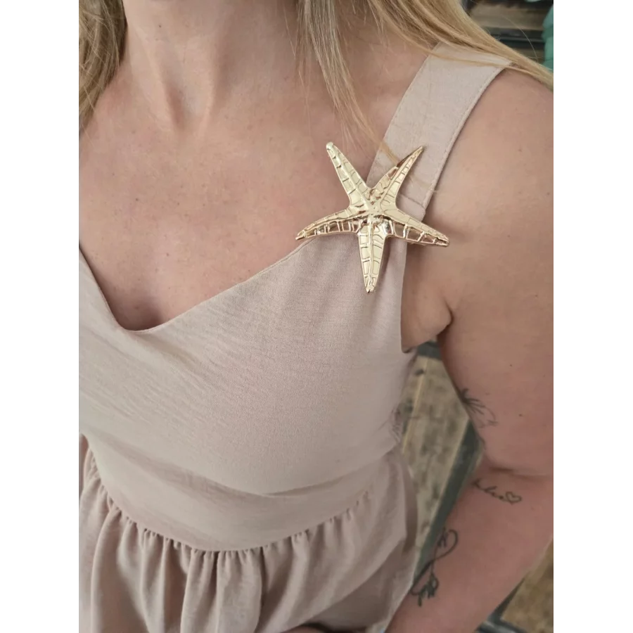 Top Baptiste beige etoile de mer