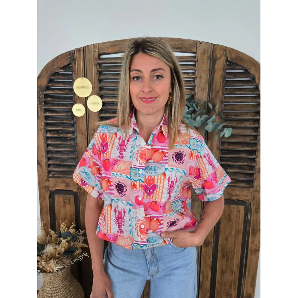 Chemise Fanny motifs estival colorés