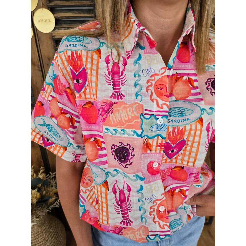 Chemise Fanny motifs estival colorés