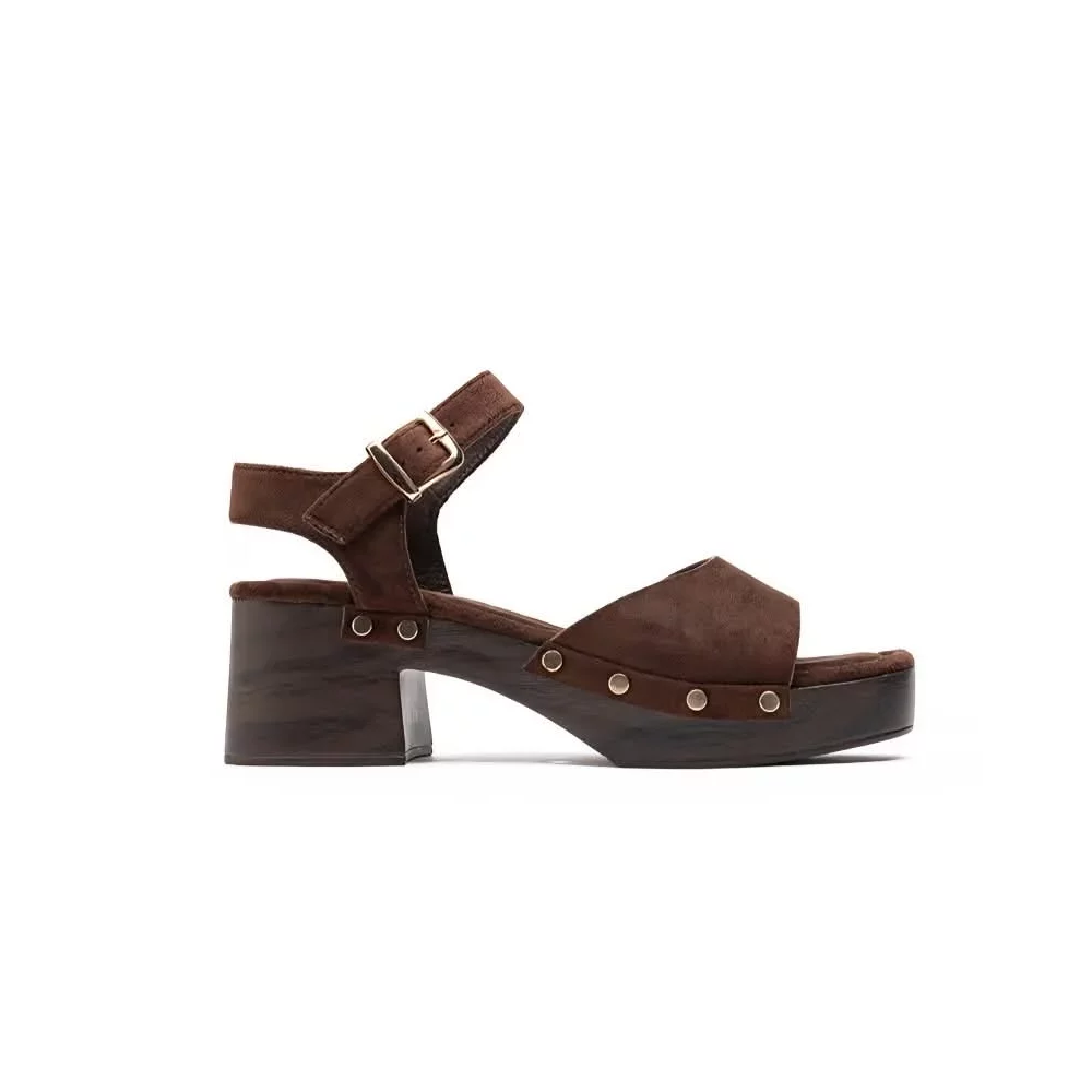 Sandale plateforme choco